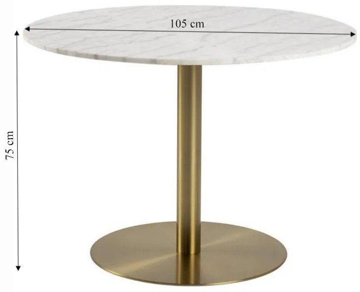 Actona jedálenský stôl 105 cm Corby biely