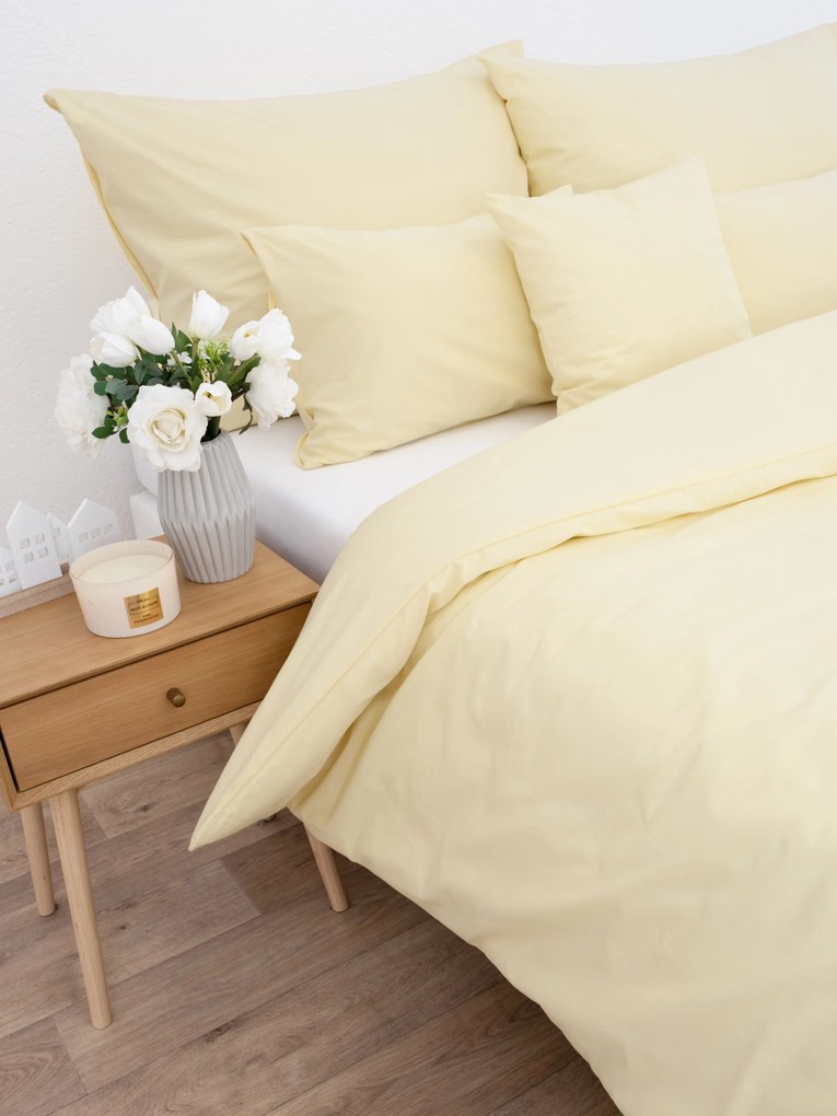 Bavlnené obliečky Renforcé - Jasmine pastelovo žltá