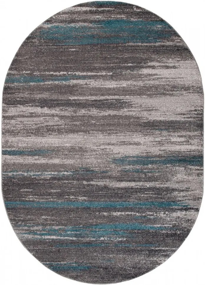 Kusový koberec Gobi sivý ovál, Velikosti 140x190cm