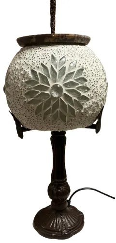 Marocká lampa  mozaika BLACK & WHITE Branches - burner 37*15