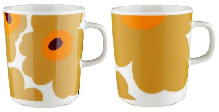 Set hrnčekov Oiva Unikko 0,25l, 2ks / béžovo-oranžový