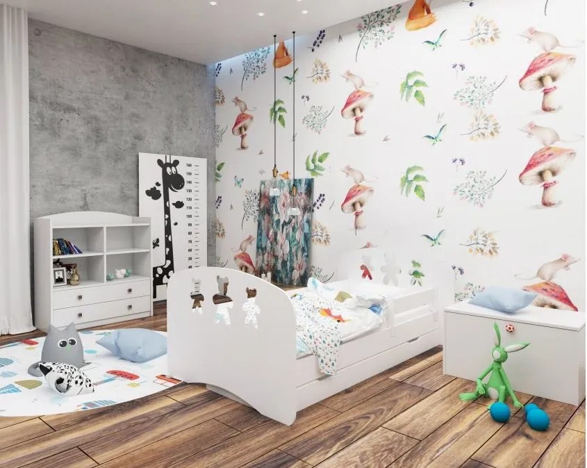 Detská posteľ so zásuvkou 200x90 cm s výrezom MACKOVIA + matrac ZADARMO!