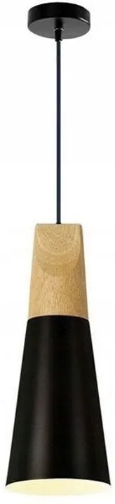 Toolight - stropné svietidlo SCANDI B 1xE27, čierna-hnedá, OSW-00149