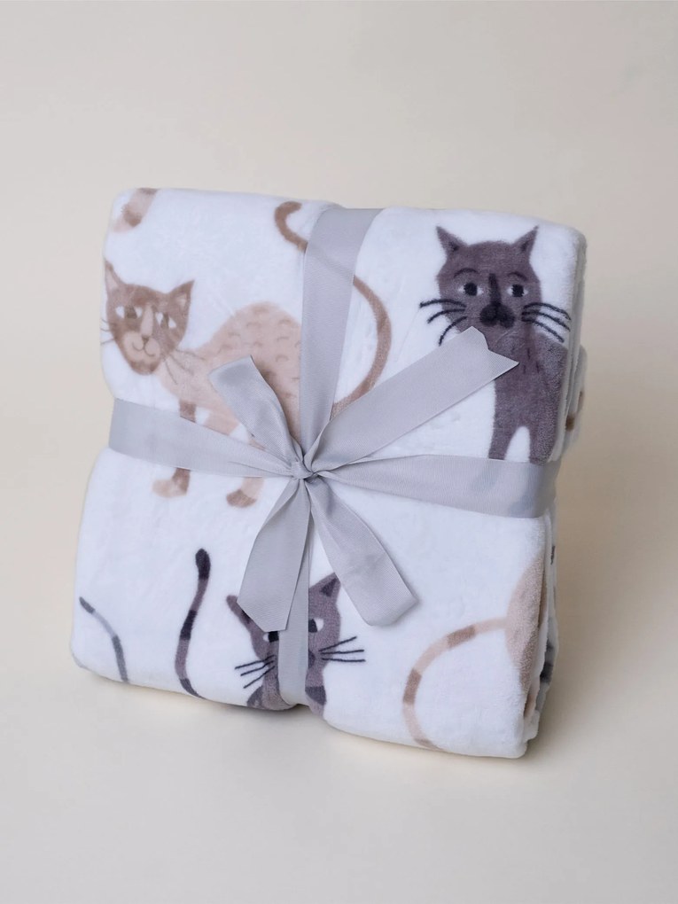 Deka mikroplyš 150 × 200 cm – Mačičky