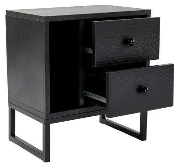 Nočný stolík GLIMMER 50x45,2 cm čierna