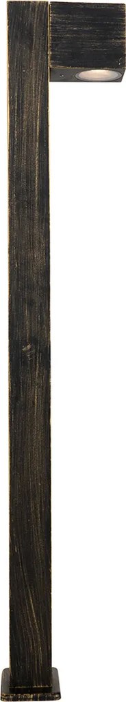 Priemyselná stojaca vonkajšia lampa starožitné zlato 80 cm IP44 - Baleno