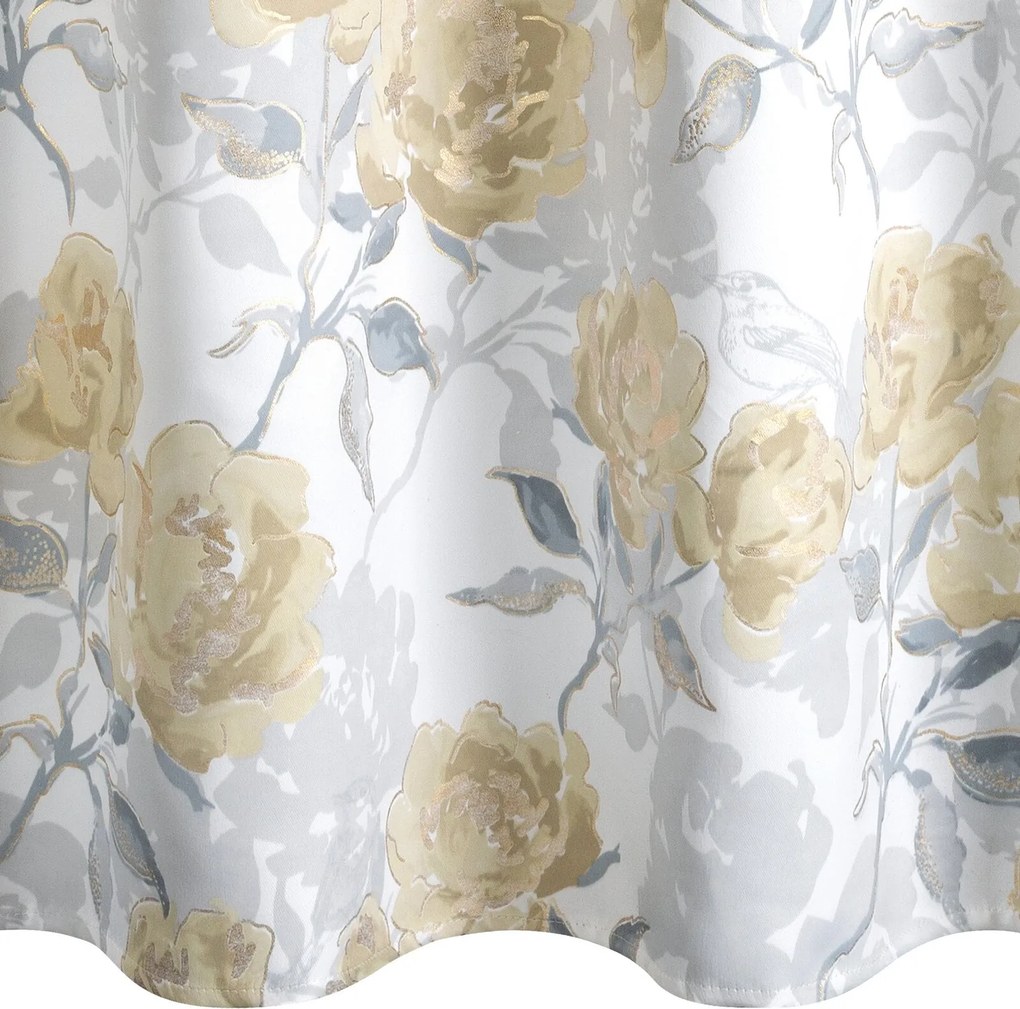 ZÁVES NA KRÚŽKOCH INARI 140X250 CM KVETY