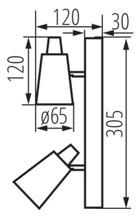 Bodové svietidlo Kanlux SEMPRA 33092 EL-2I W-SR biela