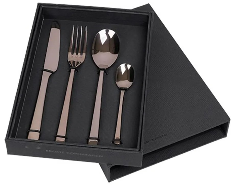 Sada příborů Broste HUNE SET/4 ks nerezová espresso