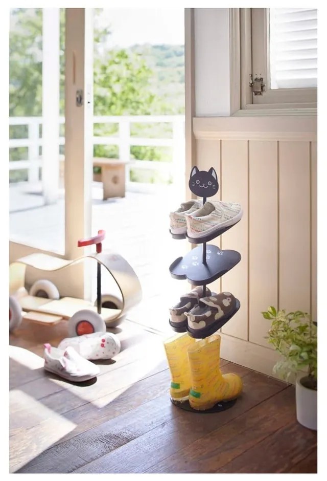 Čierny kovový detský stojan na topánky Kid's Shoe Rack – YAMAZAKI