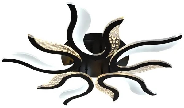 LED Stmievateľný prisadený luster LED/65W/230V 3000-6500K čierna + diaľkové ovládanie