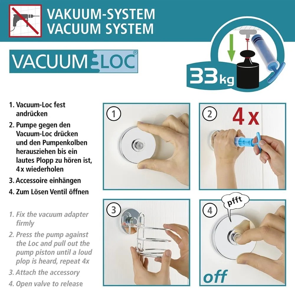 Čierny držiak na toaletný papier Wenko Vacuum-Loc® Milazzo