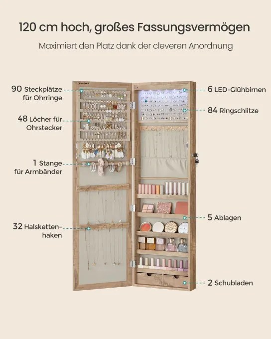 Závesná šperkovnica JJC093N01