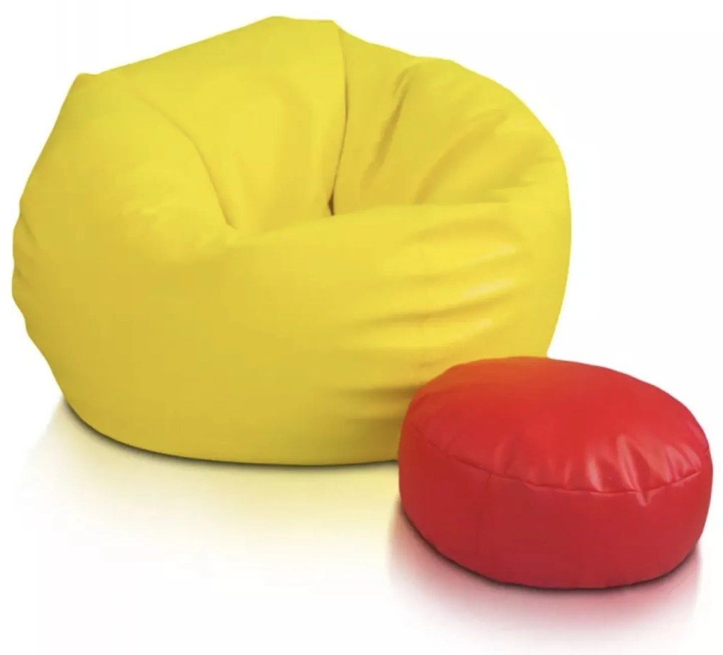 INTERMEDIC SK Sedací vak Sakwa M – ekokoža, 200 L, kompaktný vak na sedenie Farba: E18 - Žltý