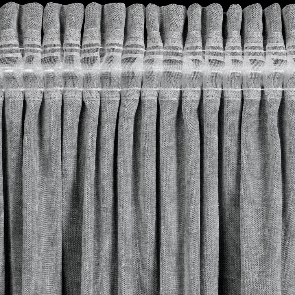 ZÁVES NA PÁSKE NILO 140X270 CM SIVÁ