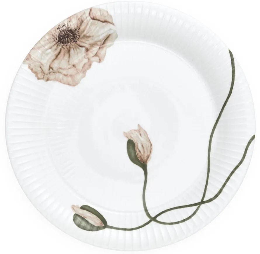 Biely porcelánový tanier Kähler Design Hammershøi Poppy, ø 27 cm