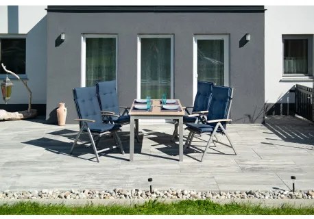 Doppler EXPERT WOOD - záhradný rozkladací hliníkový stôl 150/210 x 90 x 75 cm