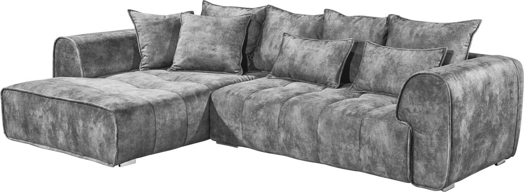 XXXLutz ROHOVÁ SEDAČKA, textil, sivá MID.YOU - Sedačky - 002220041802