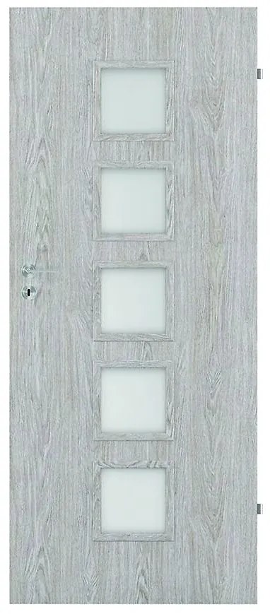 Dvere vnútorné Vedi 5*5 60P dub  strieborný