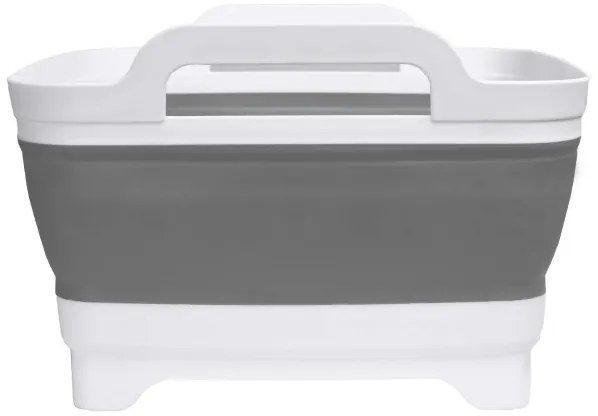 Skladací lavór BRIDA biely / sivý