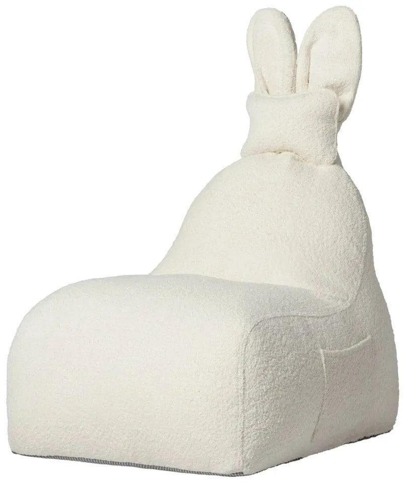Krémovobiely detský sedací vak Funny Bunny – The Brooklyn Kids