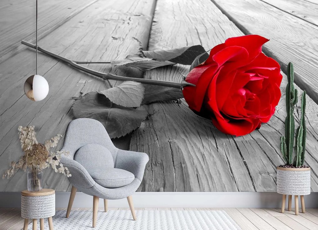 Gario Fototapeta Červená ruža Materiál: Vliesová, Rozmery: 200 x 140 cm