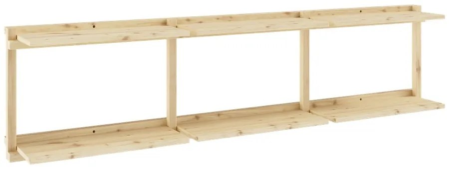 Nástenná knižnica z borovicového dreva v prírodnej farbe 192x47,5 cm Groove – Karup Design