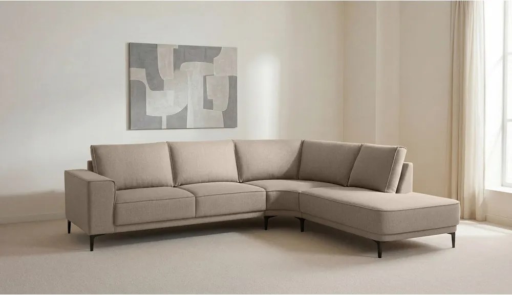 Svetlohnedá rohová pohovka (pravý roh) Copenhagen – Scandic