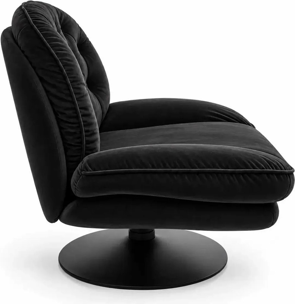 LuxuryForm DESIGN Relaxačné otočné kreslo LUNA - čierne