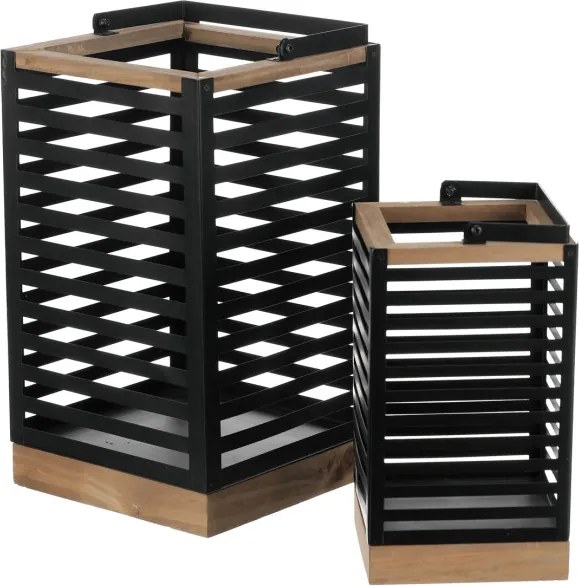 Set dvoch lampášov čierny JS464 (2 ks)