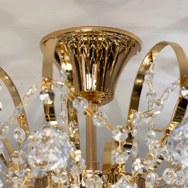 Brilagi - Prisadený luster CRYSTAL 6xE14/60W/230V zlatá