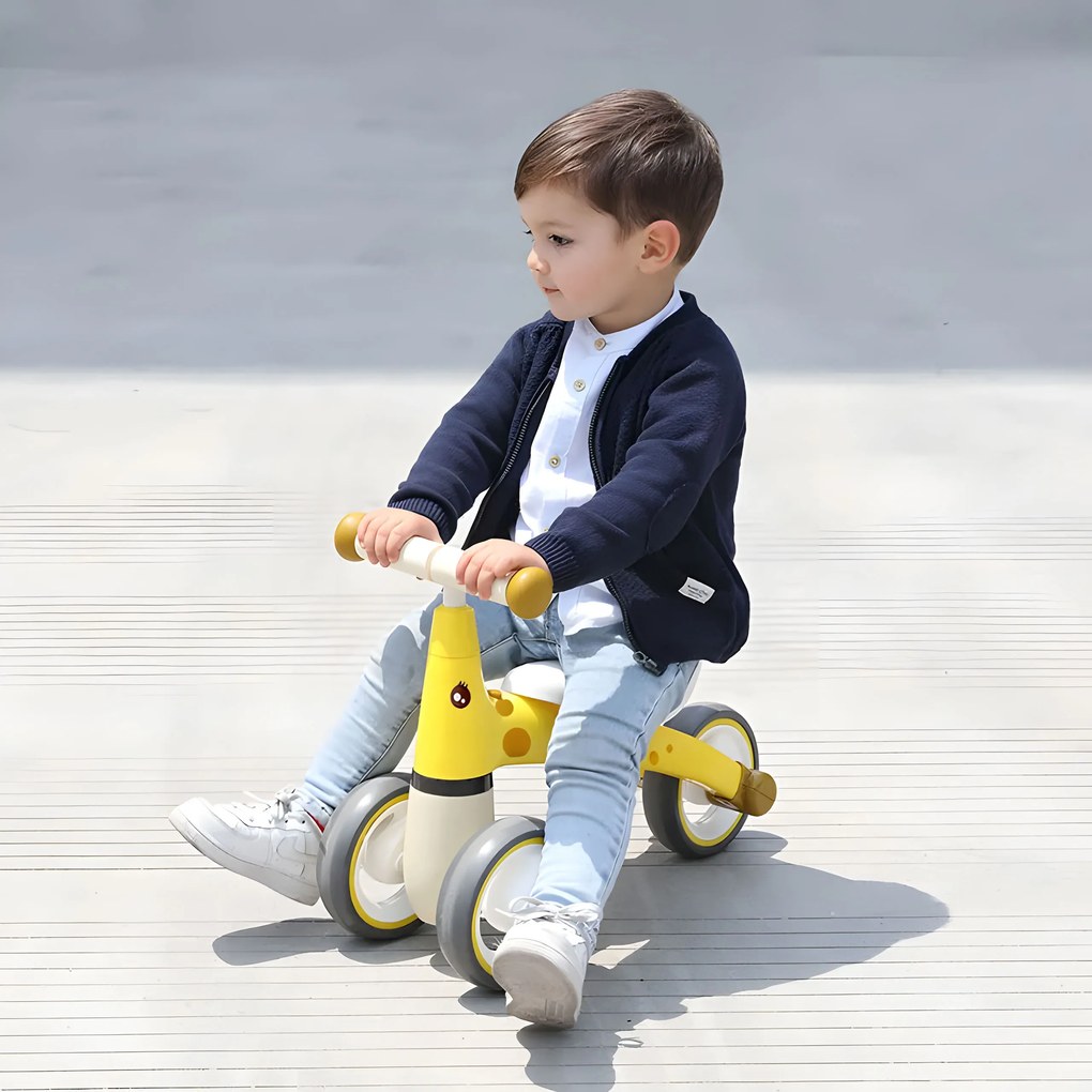 ECOTOYS odrážadlo Žirafa – balančný bicykel 12–36 m, EVA kolesá, ľahký 2 kg