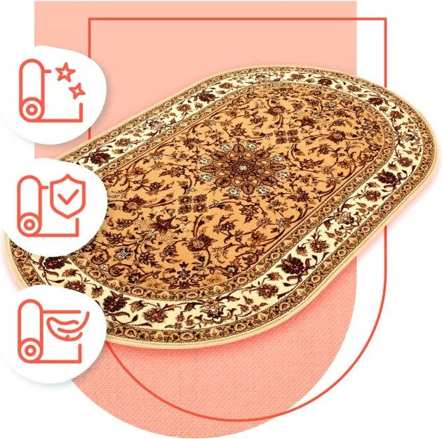 Koberec Agnella Standard Samir béžový ovál