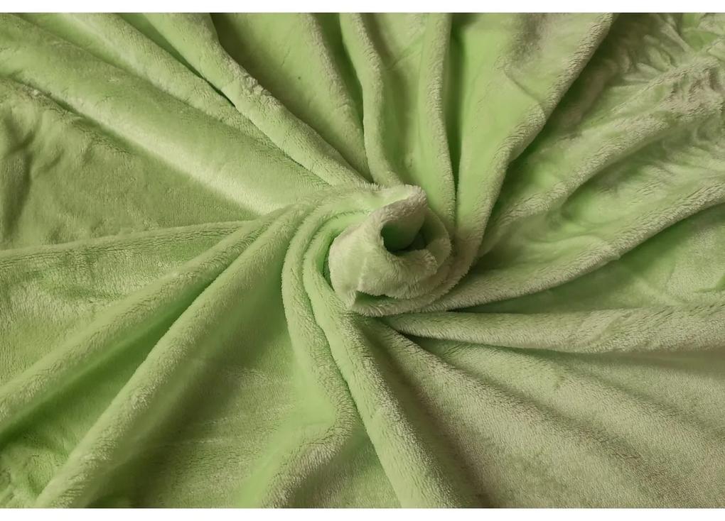 Jahu Prestieradlo Mikroplyš zelená, 90 x 200 cm