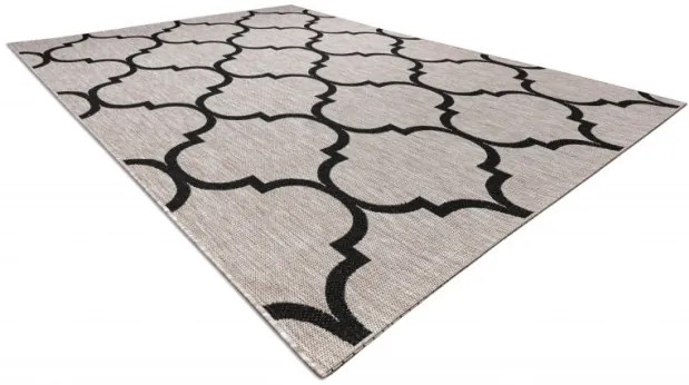 Koberec SIZAL FLOORLUX 20608 strieborný / čierny