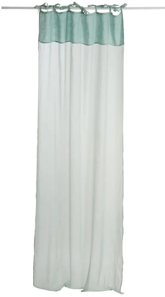 Mintovy bavlnený voál / záclona na zaväzovanie - 140 * 290cm