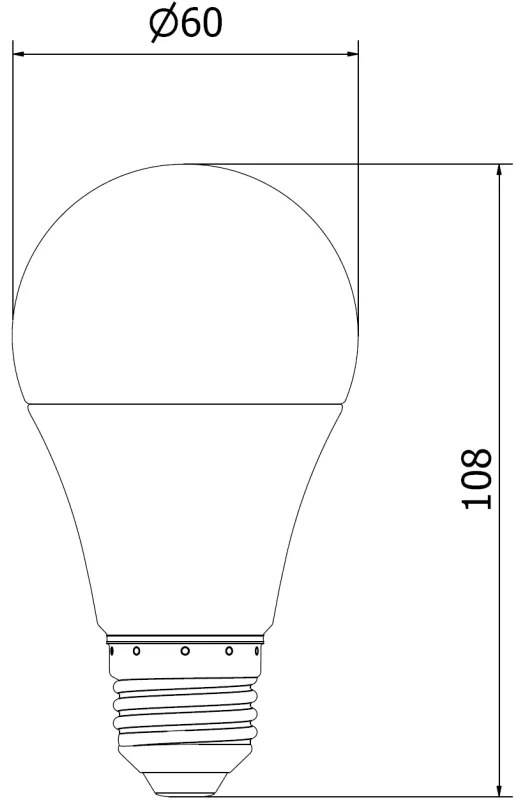 Mexen Nova, LED žiarovka E27, A60, 5W, teplá - 3000K, 525 lm - L100-E27-0530-01