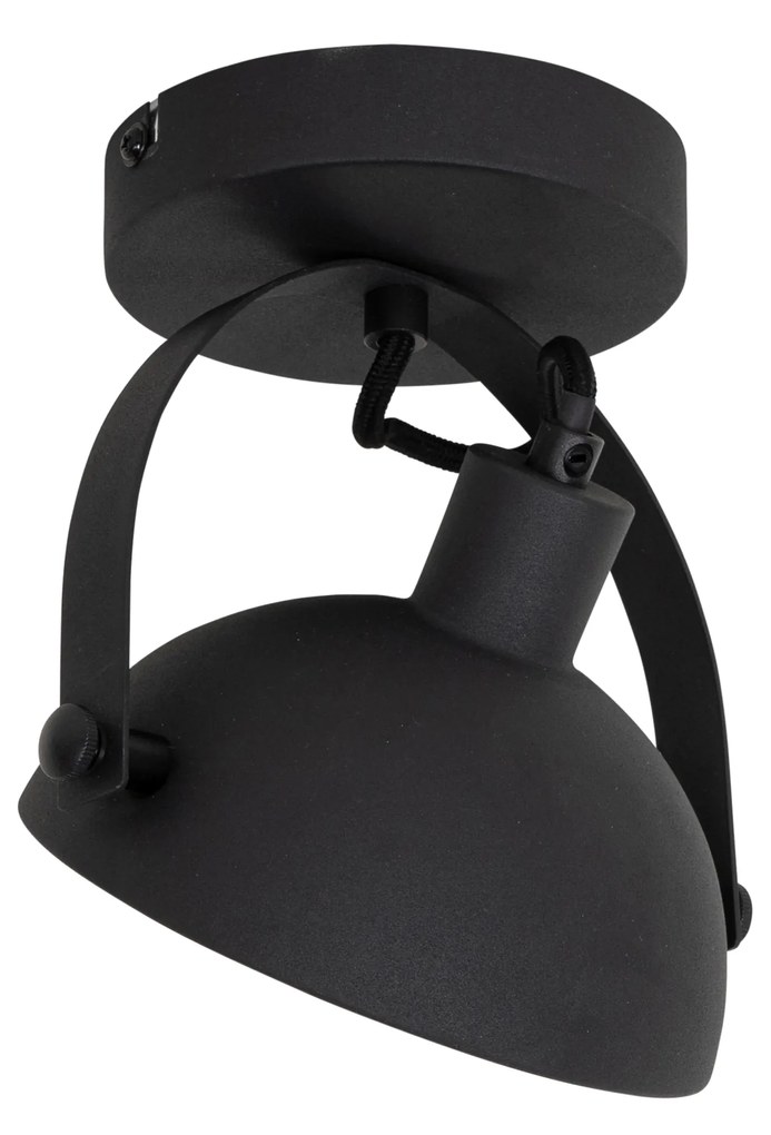 Priemyselné stropné svietidlo čierne so zlatom 15 cm nastaviteľné - Magnax