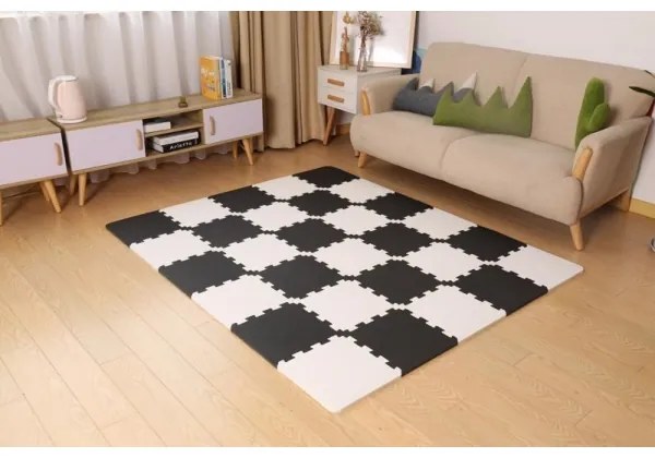 KINDERKRAFT - Penové puzzle LUNO 30ks čierna/biela