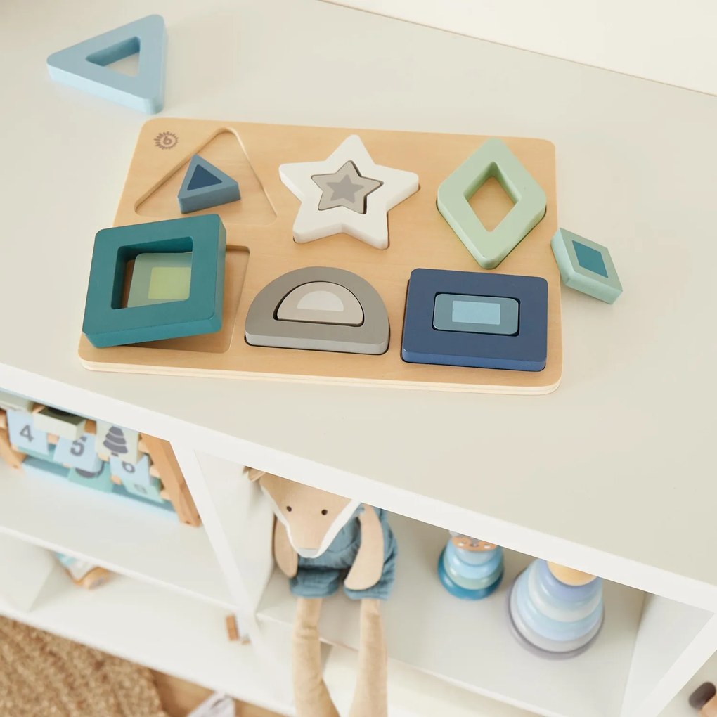 Bieco - Drevené vkladacie puzzle - tvary