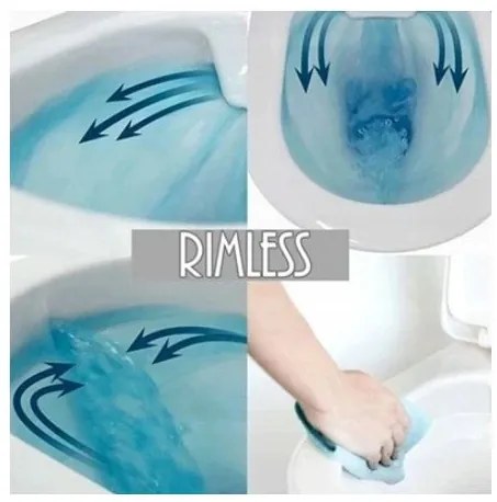 Mexen RICO Rimless, závesná WC misa so sedátkom + bidet, biela, 30724000+35724800