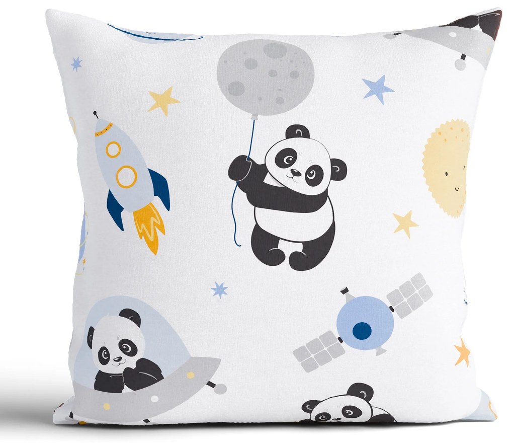 Bavlnená obliečka na vankúšik Renforcé 40 × 40 cm – Vesmírna panda
