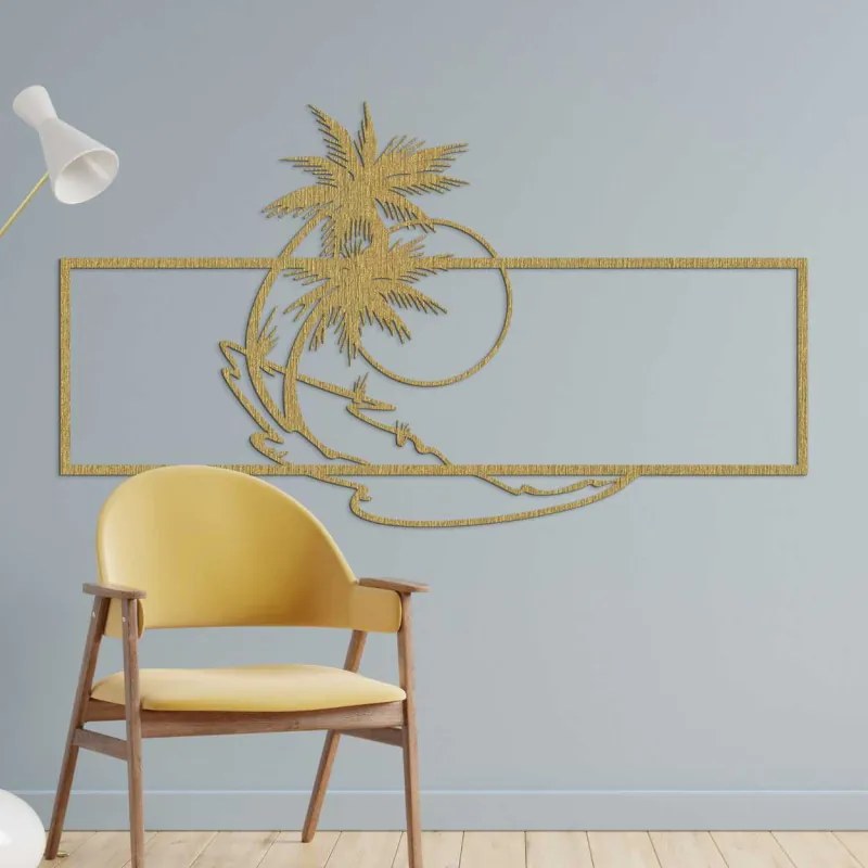 Moderný obraz na stenu palma z drevenej preglejky I SENTOP PR0323