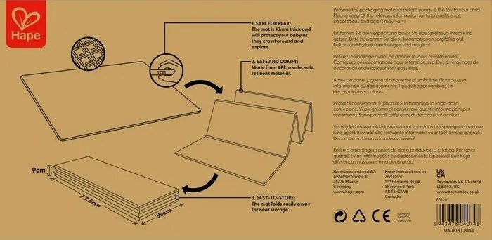 Hape Veľká skladacia podložka s abecedou