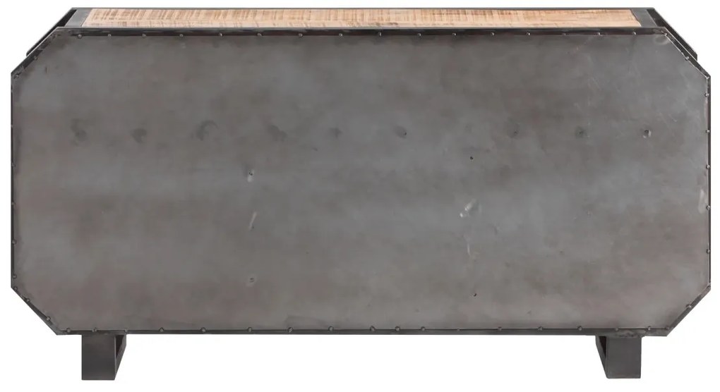 furniture-nabytek.cz - TV stolík Barkley kovový, sivá farba – 160×48×80 cm