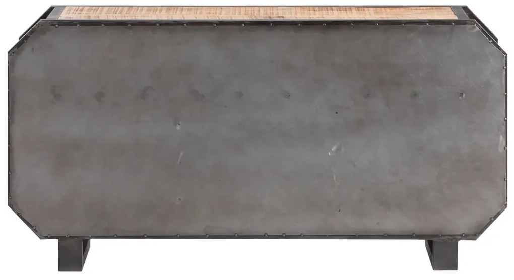 furniture-nabytek.cz - TV stolík Barkston kovový, sivá farba – 160×48×80 cm
