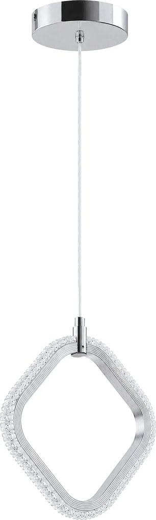 Toolight Toolight, LED závesné svietidlo, 10W, 3000K, 1500lm, LHJ127-1CP, chrómová, OSW-03282