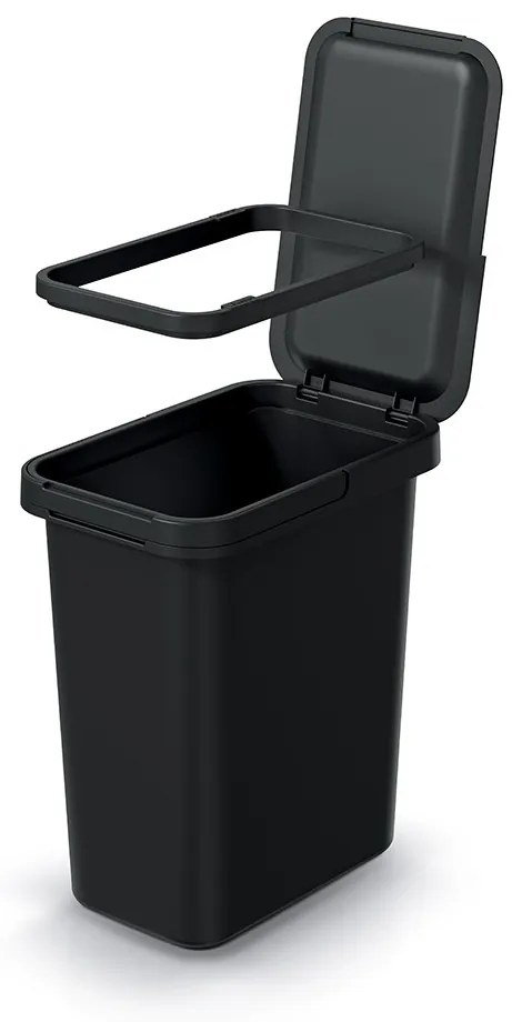 Závesný odpadkový kôš, 12 l, čierna