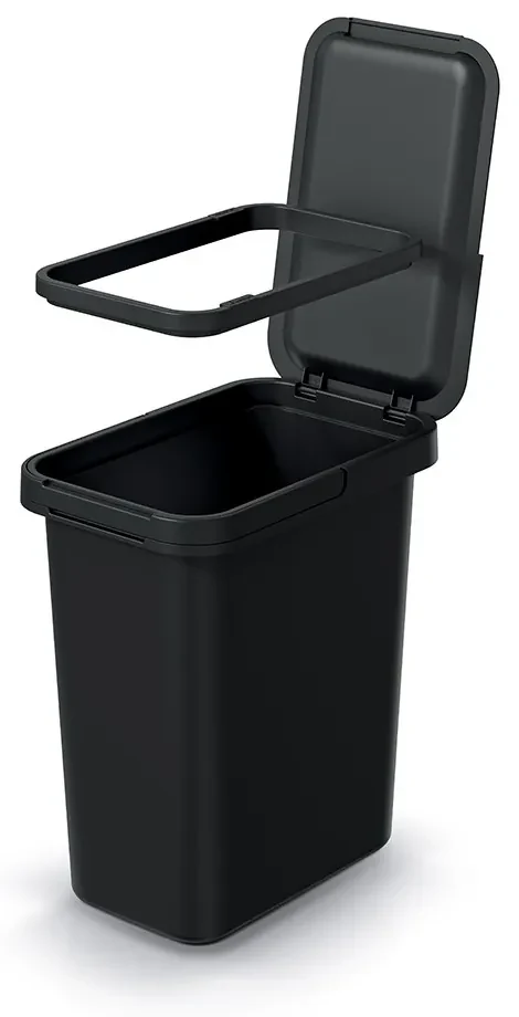 Závesný odpadkový kôš, 12 l, čierna