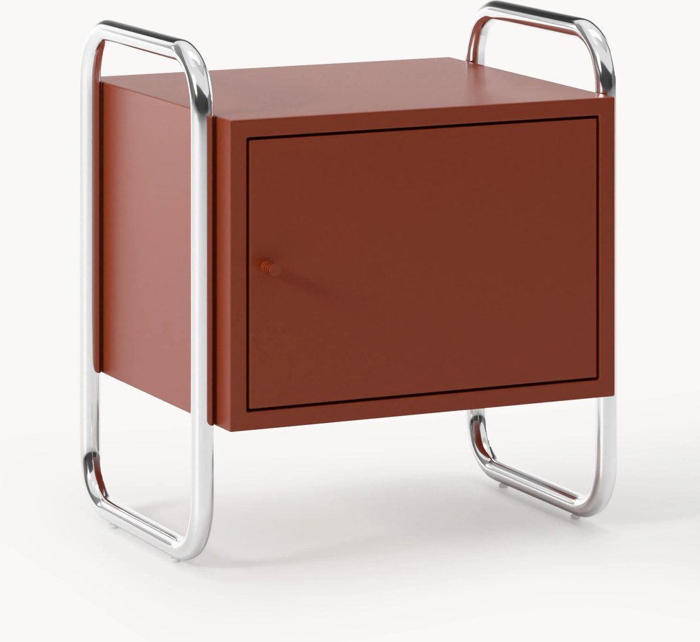 Kovový nočný stolík's ľavostranným alebo pravostranným otváraním Robyn